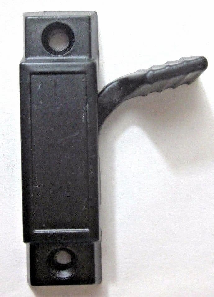 2 Sliding Window Black Zinc Sweep Latch Sash Locks 3/8" Lip 2-1/4" Centers 3/8SB 6