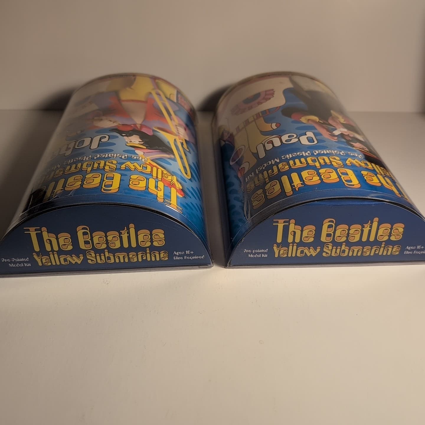 Lot Of 2 The Beatles Yellow Submarine Glue N Go John & Paul Plastic Model Kit 6