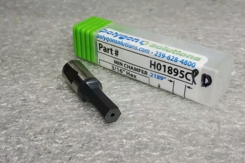 POLYGON  H01895CPD  3/16" HEX BROACH, 5/16" SHANK X 1.17" OAL, TiALN COATED  2