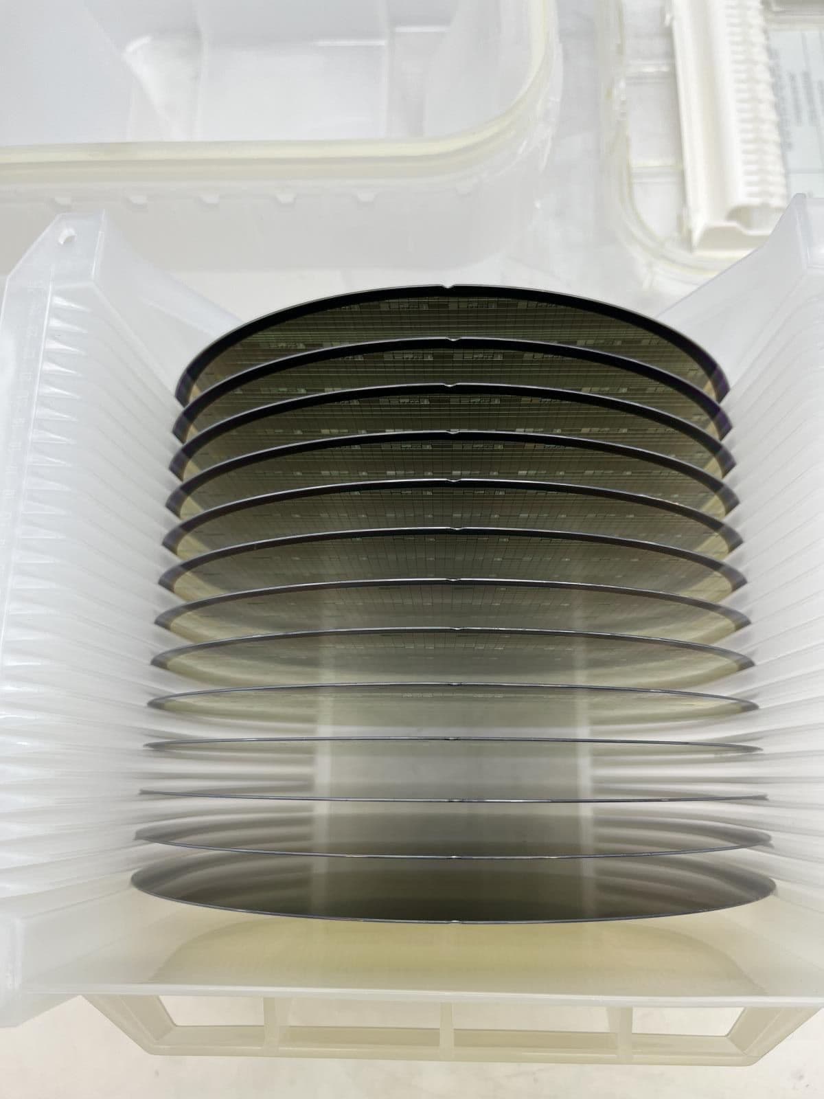 LOT OF 13 200mm Silicon Wafer disks, Gold Exposed Disk for Art, Science, Novelty 3