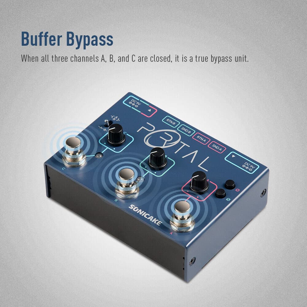 SONICAKE Portal Active Signal Mixer Analog Line Selector as ABY FX Loop Pedals 5