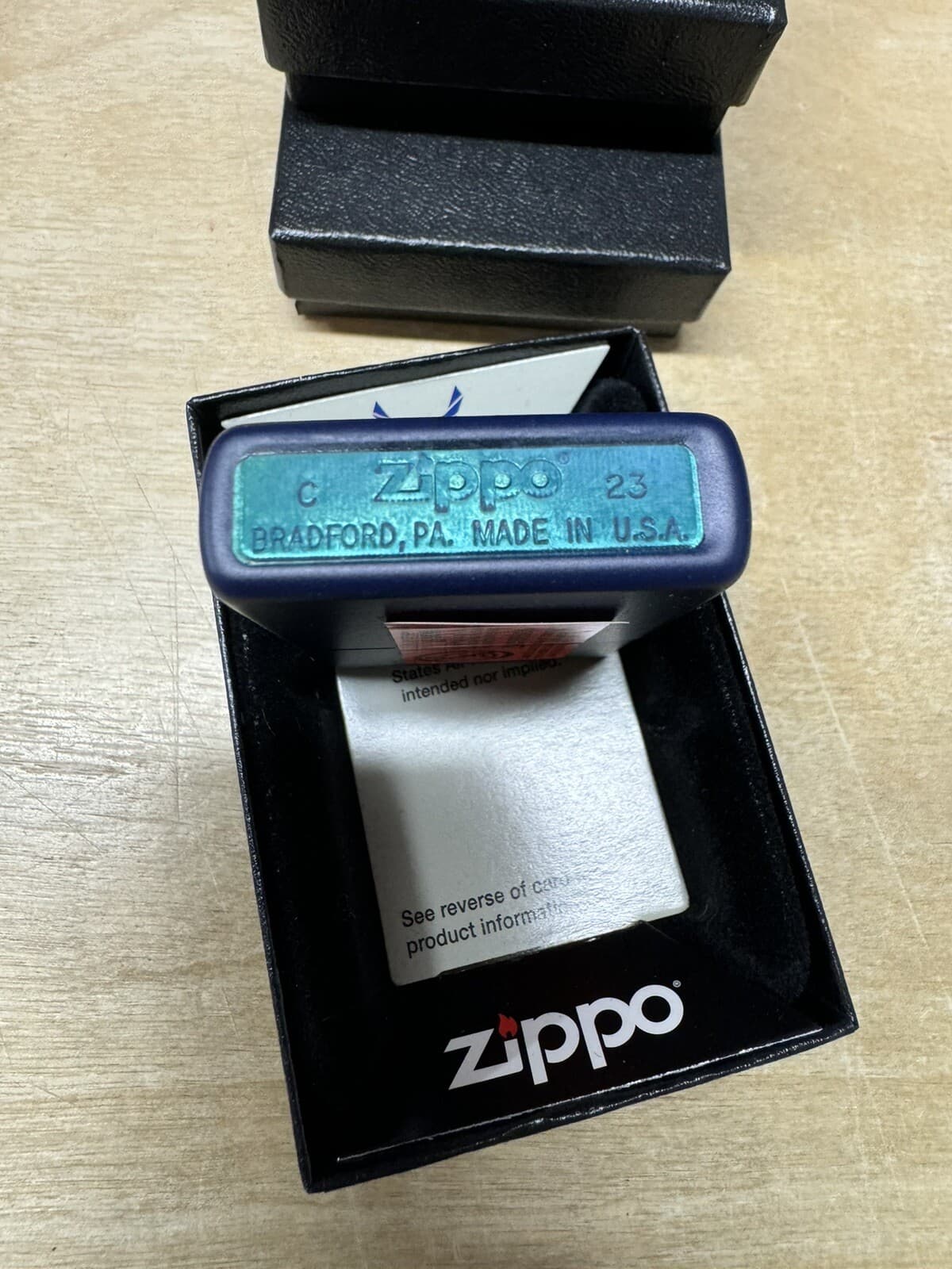 Zippo US Air Force White Logo on Blue Lighter - 239 - New 3