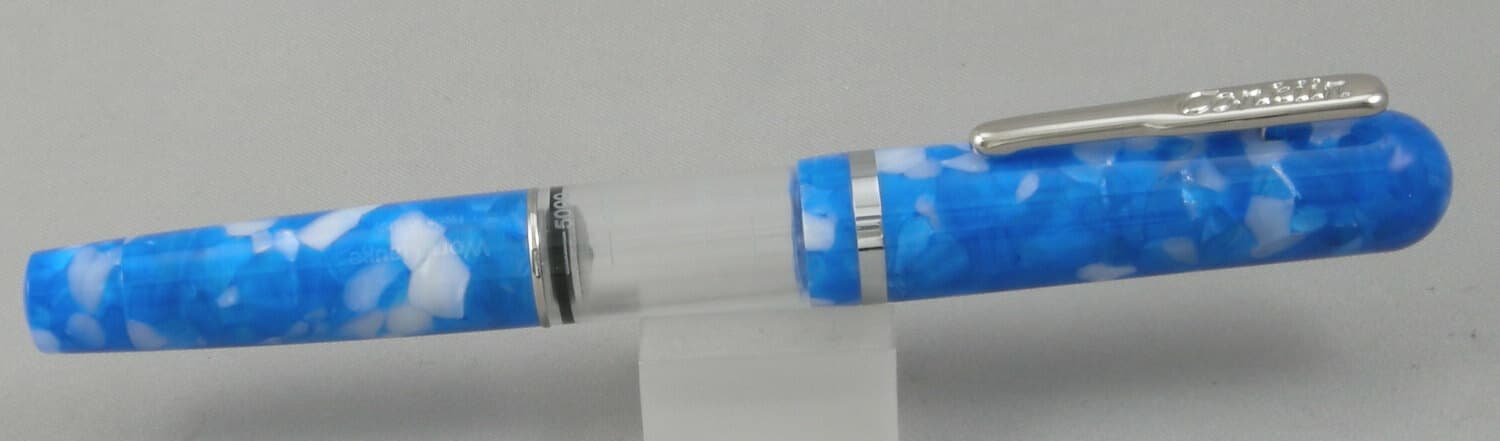 Conklin Heritage Word Gauge Blue & Chrome Fountain Pen - New - Fine Nib 3