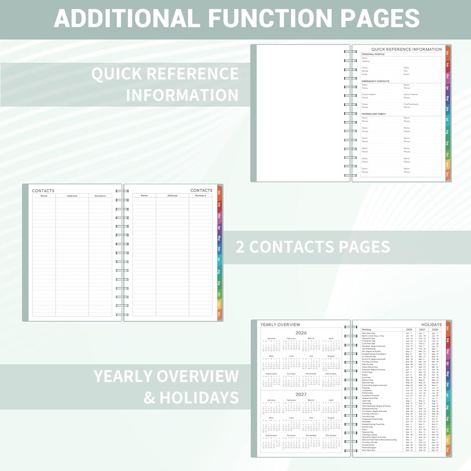 2026 Planner - 2026 Planner Weekly and Monthly from Jan. 2026 - Dec. 2026, Calen 6