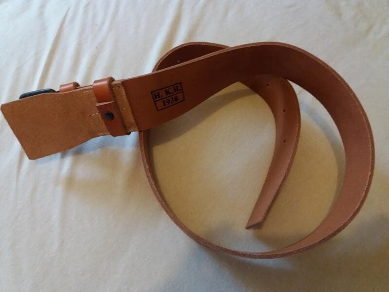 WW2 Hungarian reproduction M1938 enlisted leather belt NEW 110 cm 2