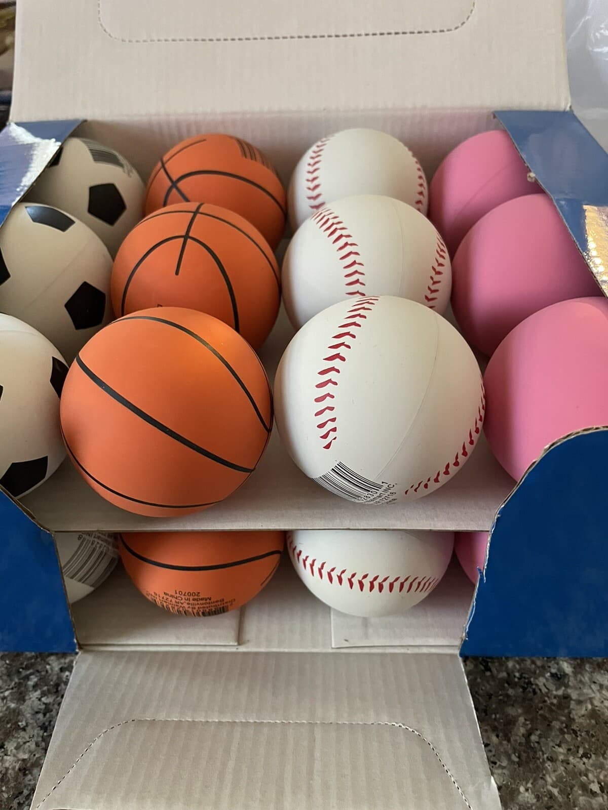 24 Assorted Bouncy Balls, Sports, Birthdays, Baseball, Or Dog Toys 2