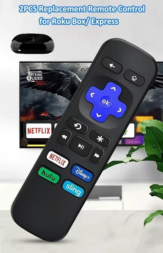 2pack Remote Control Replacement for Roku Box Express /Premiere/ Player 6