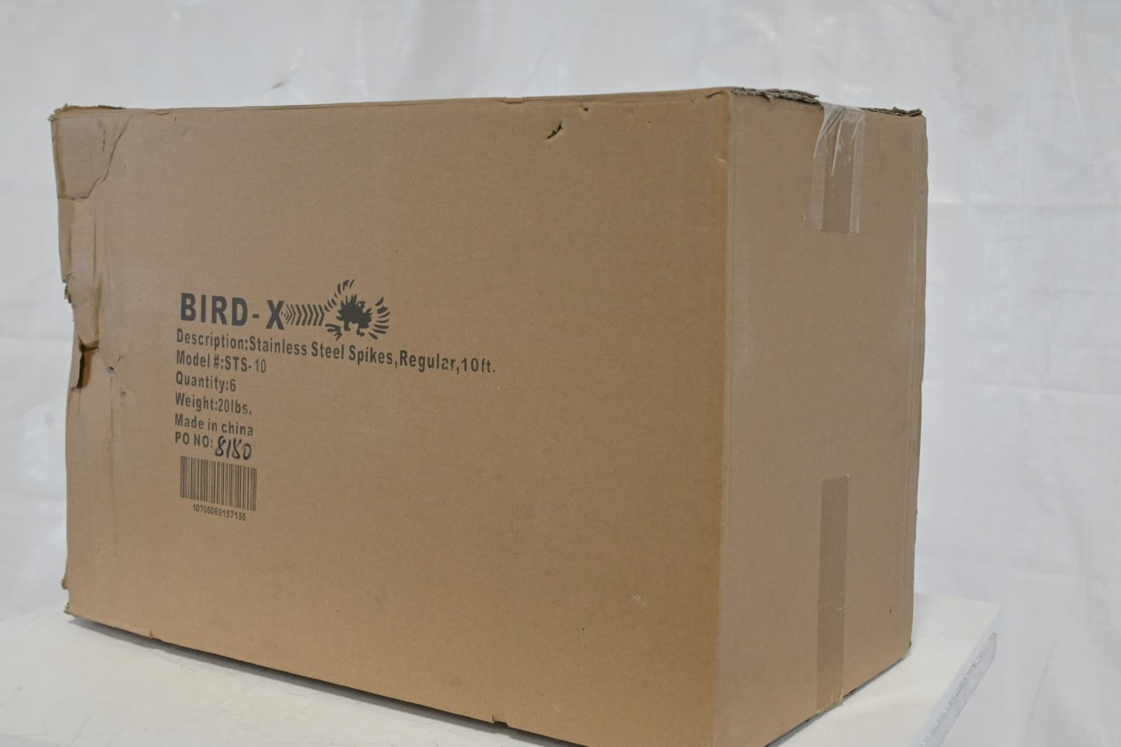 Bird-X STS-10 Bird Repellent Stainless Steel Spikes, 10 ft, 5" W, 4 1/2" H, PK 6 4