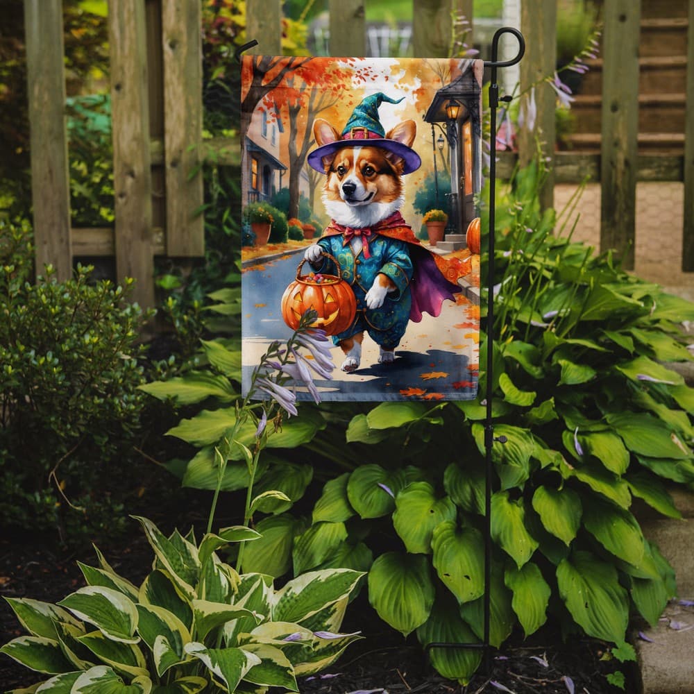Corgi Halloween Trickor Treat Flag Garden Size DAC8354GF 2