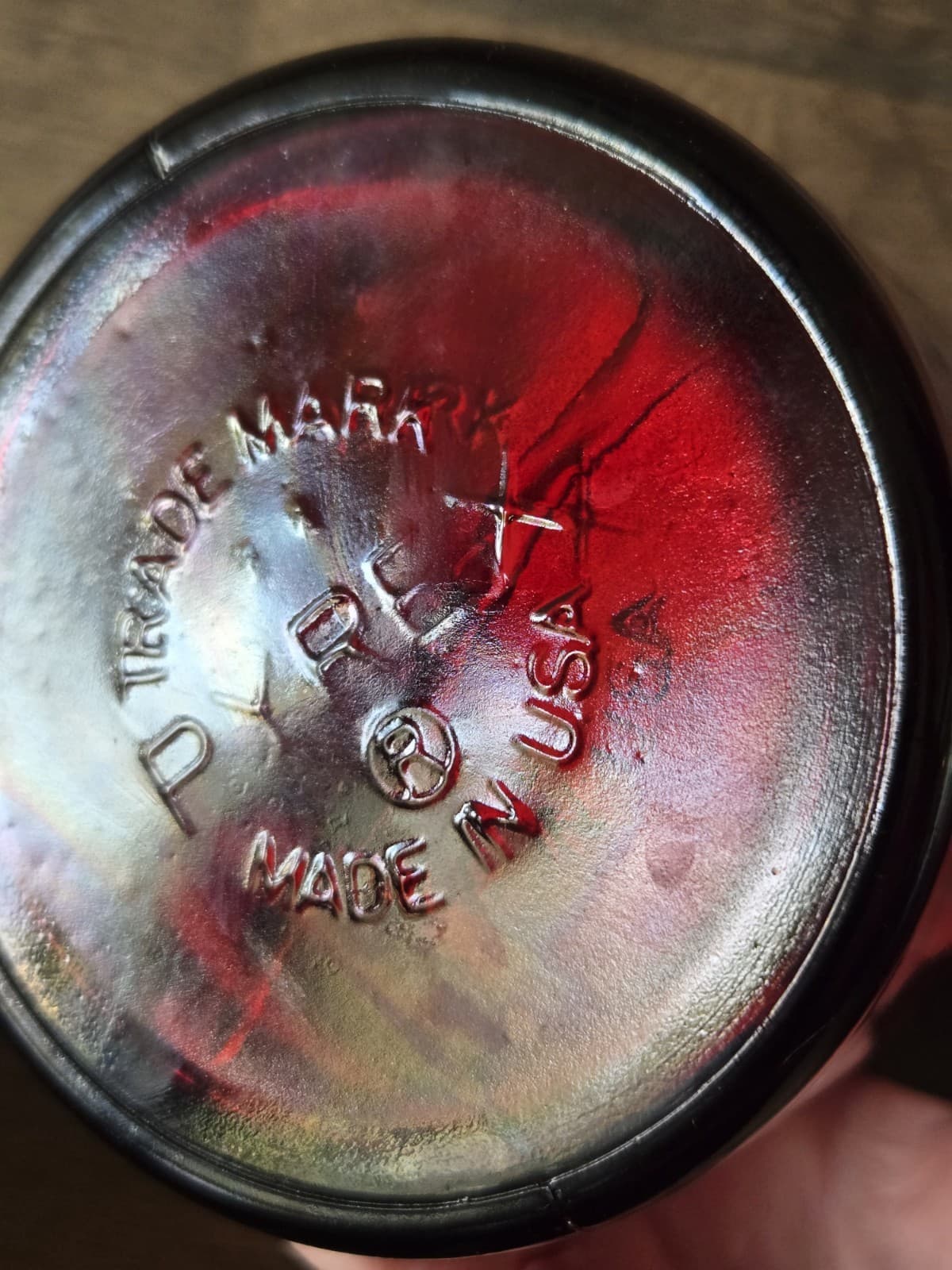 🔴 VTG Pyrex Ruby Red Glass Bottle w/ Stopper Laboratory Apothecary Jar USA 4