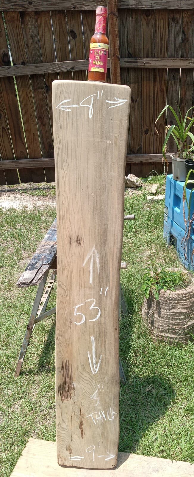 8"X5"X53" Carbon Dated to 1300 AD Old Growth Sinker Cypress Rift Cut Wood Mantel 3