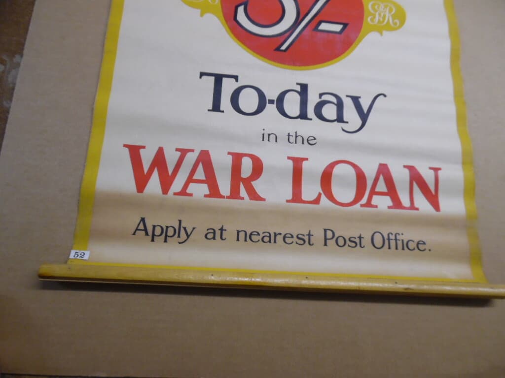 c.1915 HELP YOUR COUNTRY INVEST TO-DAY IN WAR LOAN British WWI Poster Orginal UK 4