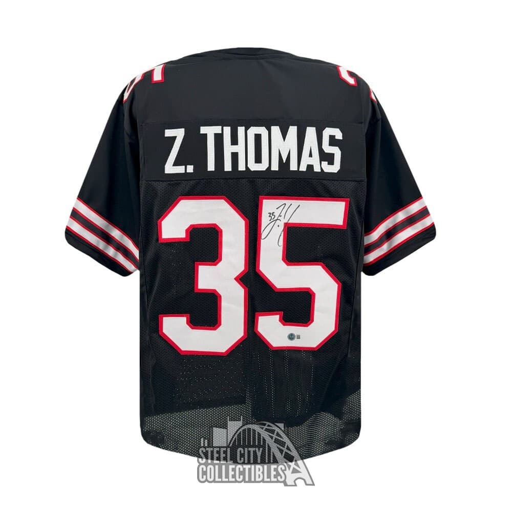 Zach Thomas Autographed Texas Tech Custom Black Football Jersey - BAS