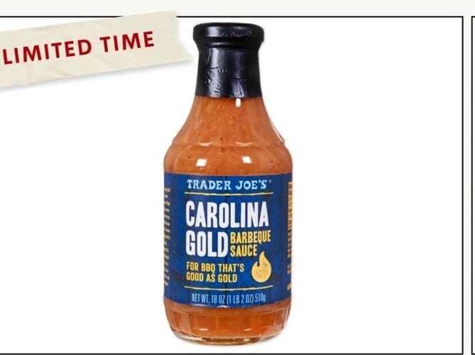 2 Bottles Trader Joe's Carolina Gold Barbeque Sauce 18 oz Each Bottle 2