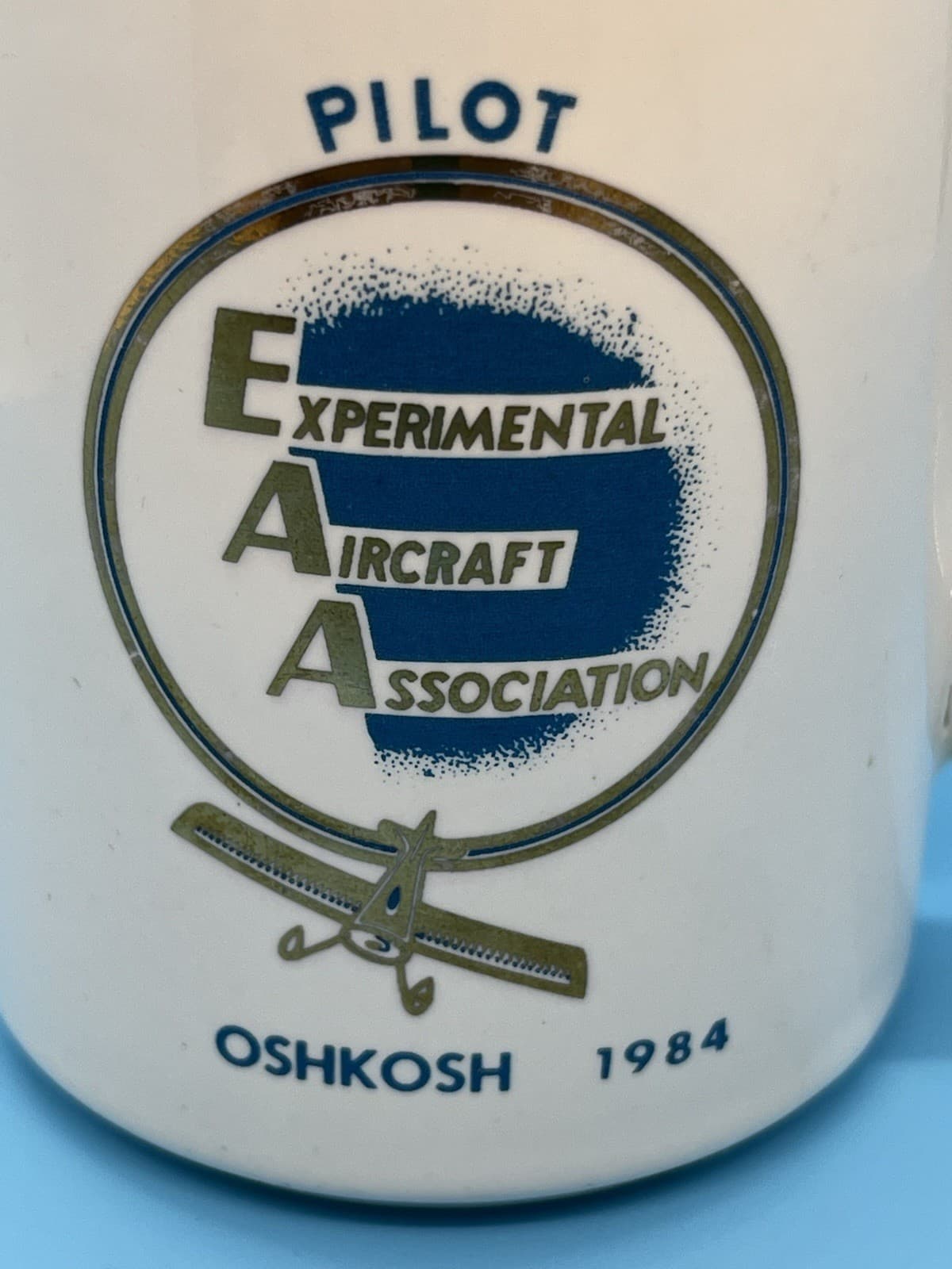 1984 EAA Pilot Experimental  Aircraft Association Oshkosh Coffee Mug Cup 2