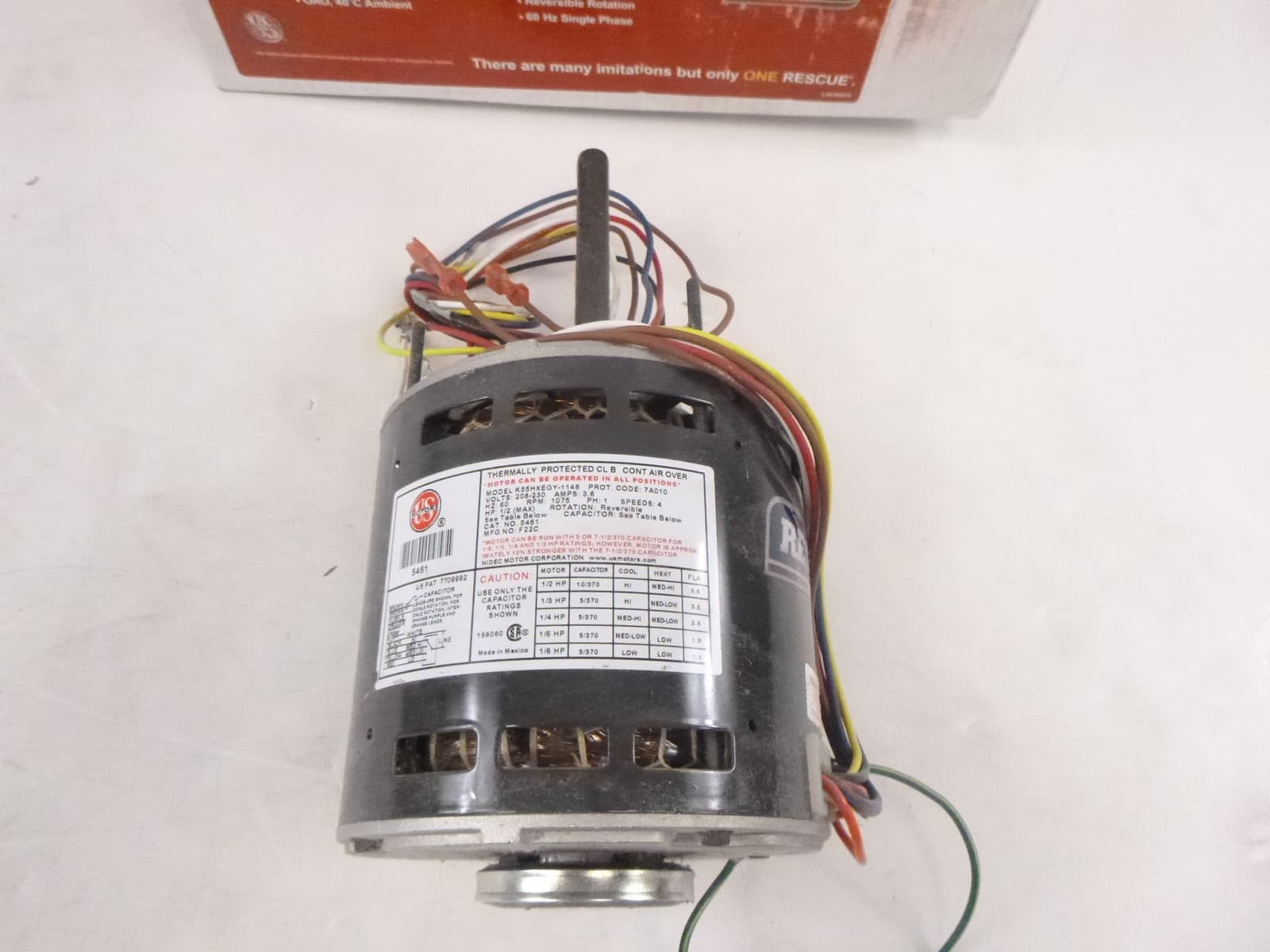 OEMDirect Drive Blower Multi Horsepower Motor 1/2-1/6 HP 208-230V 1075RPM 4 SPDS 2