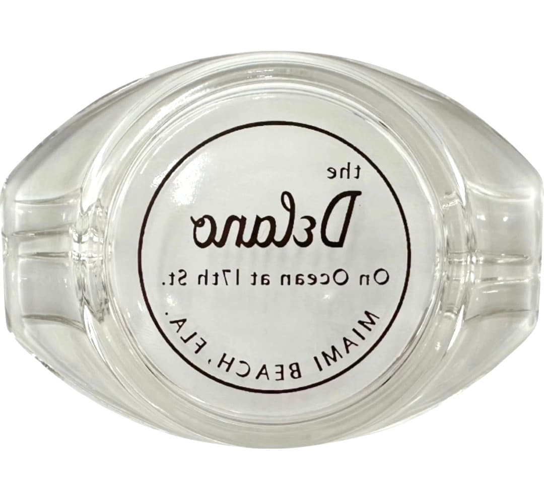 Vintage The Delano Hotel Miami Beach Glass Ashtray 4