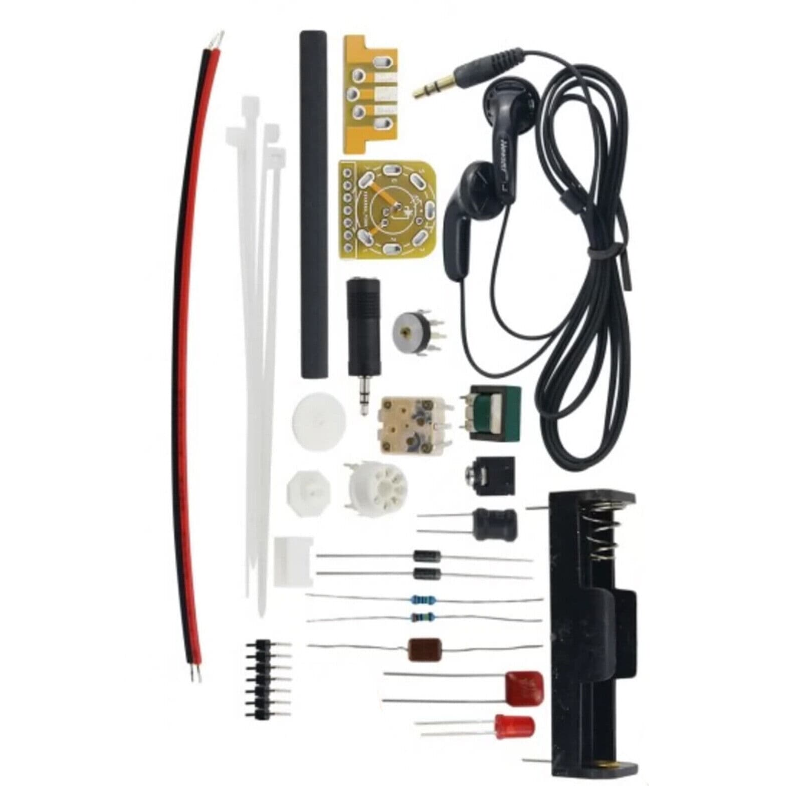 2P2 Tube Single Light MW Radio Kit Simple Radio Receiver Kit for DIY Unassembled 6