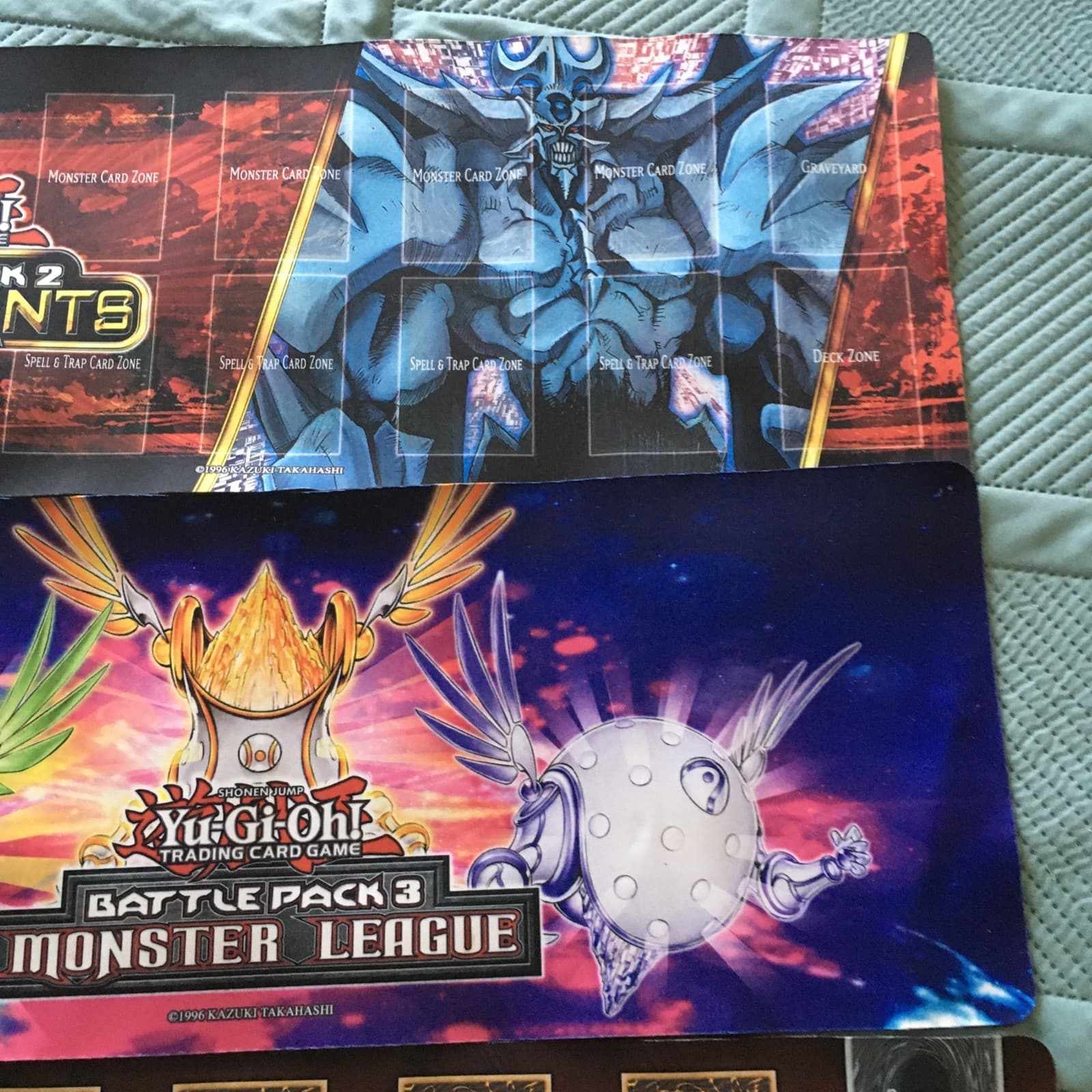 YUGIOH BATTLE PACK 3 MONSTER LEAGUE HERALD HALF MAT PLAYMAT! + 2 More Mats! 3