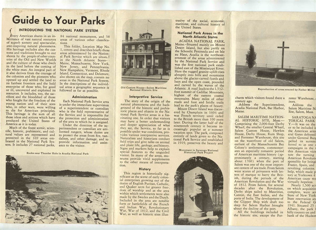 National Park Location Maps 1-8 National Park Briefs & 2 Parks & Recreation Maps 2