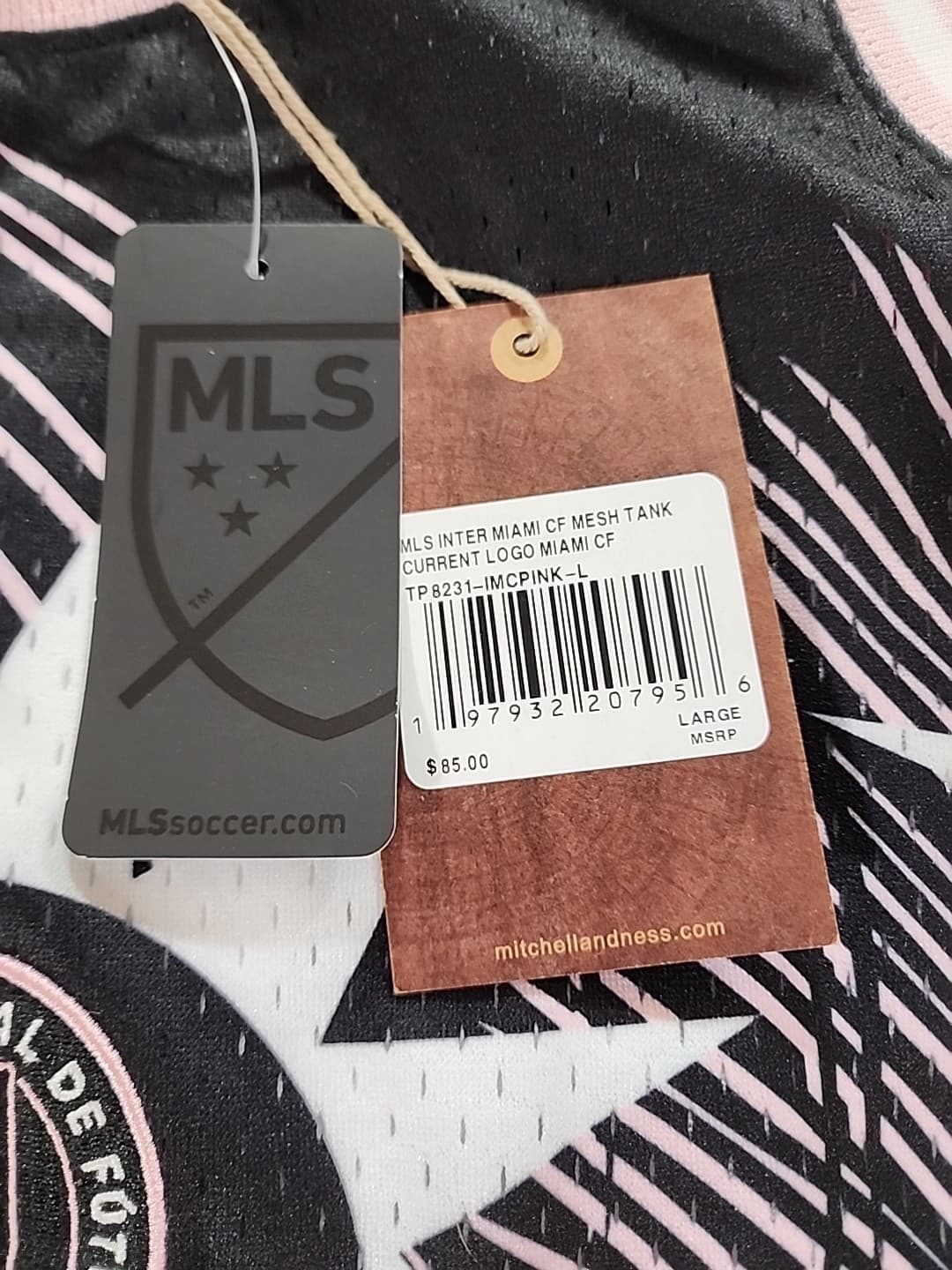 Mitchell & Ness Men's MLS Pink Inter Miami CF Mesh Jersey Size Large NWT 4