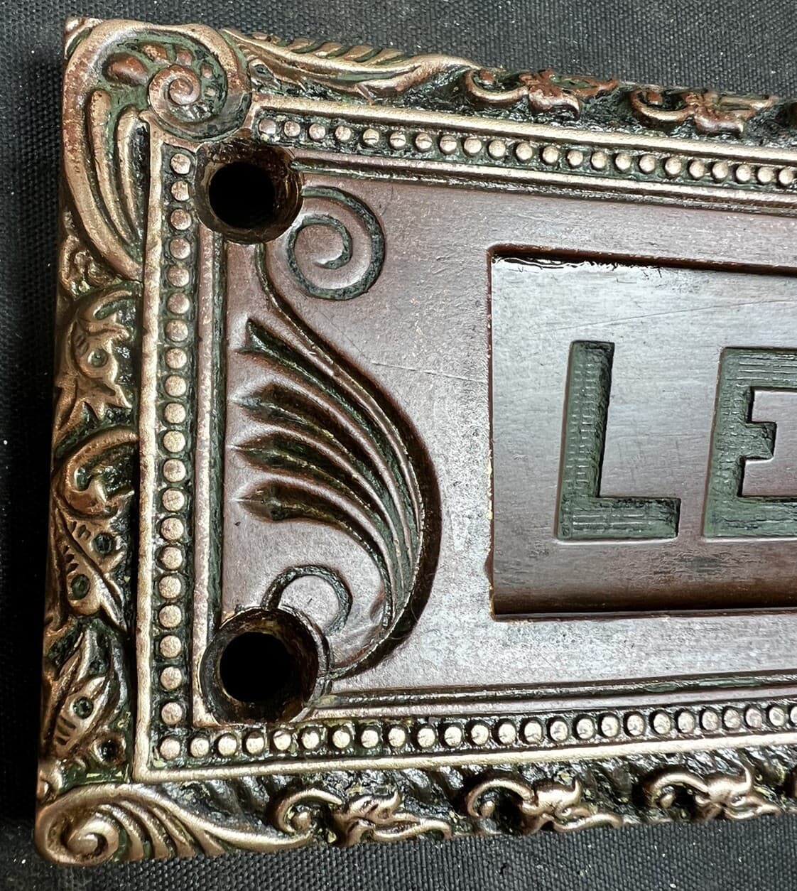 Sargent Dalton Pattern Bronze Victorian Eastlake Mail Slot 1800’s To 1910