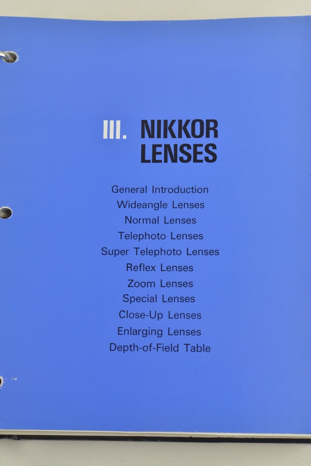 NIKON Hard Bound Dealer Ad Manual for the user and collector of vintage NIKONS 6