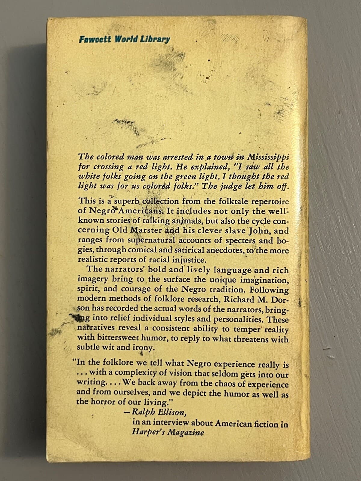 American Negro Folktales Richard Dorson African American History Book 1968 4