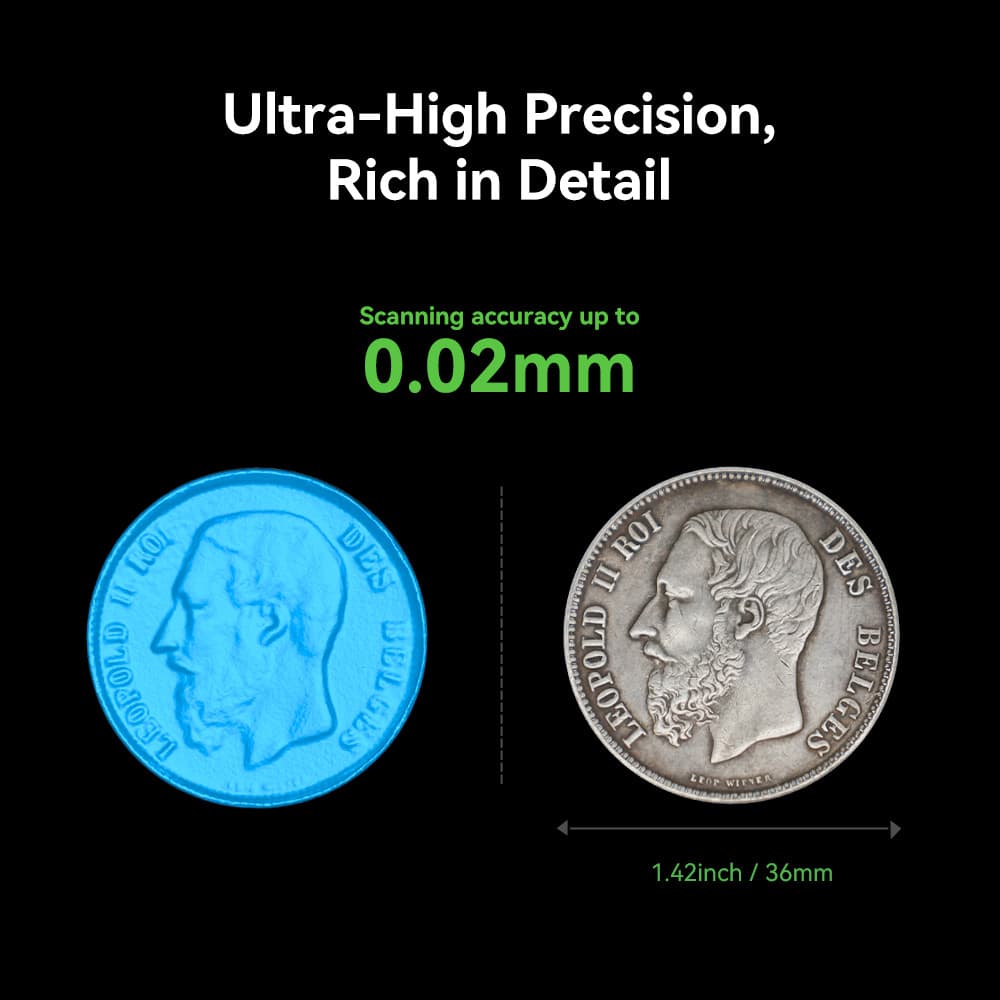 Creality Handheld 3D Scanner Otter 0.02mm 20FPS Full-Color Scan 10-2000mm Range 4