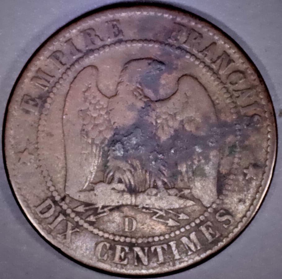 1854 France 10 Centimes - Napoleon III 4