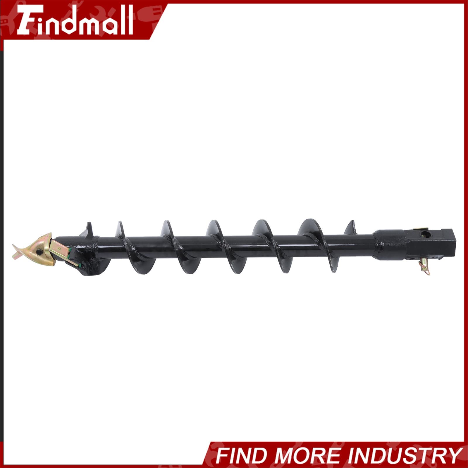 Findmall 6" x 48" 2" Hex Auger Bit Post Hole  Attachment For mini Excavator 4