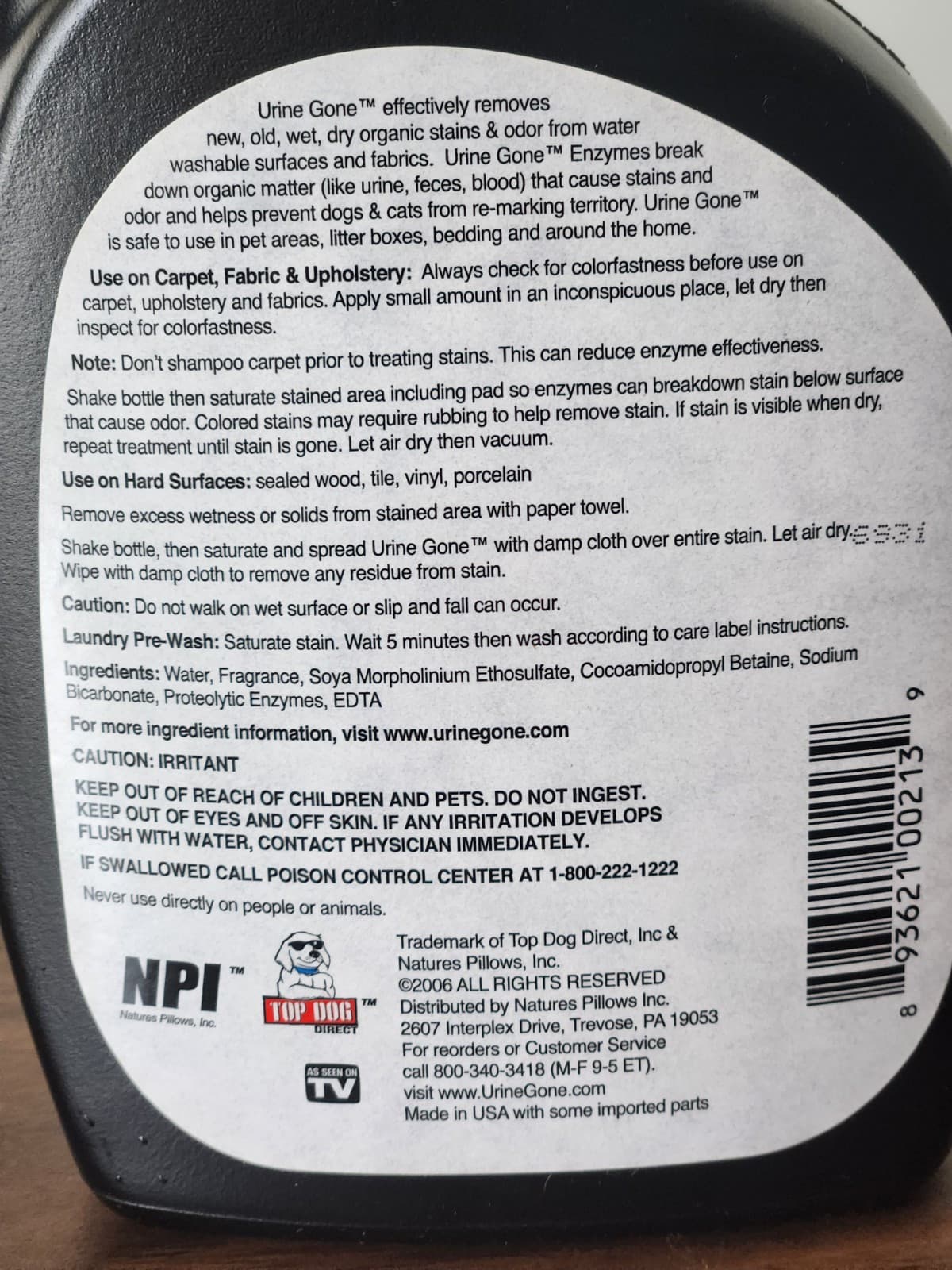 (2) Urine Gone Pet Stain Remover & Odor Eliminator: Heavy Duty Carpet Cleaner 6