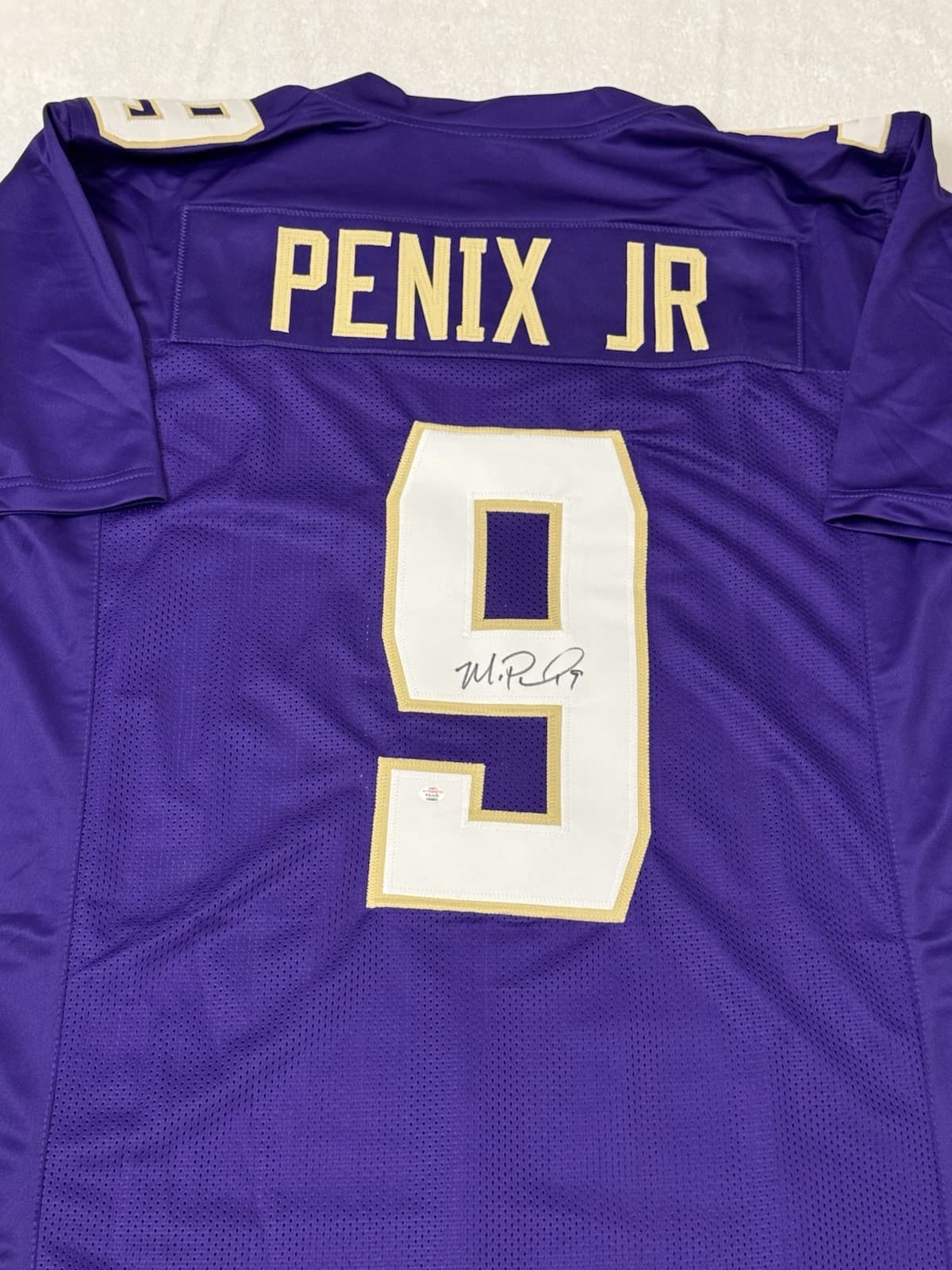 Michael Penix Jr Washington Huskies Signed Football Jersey COA 3