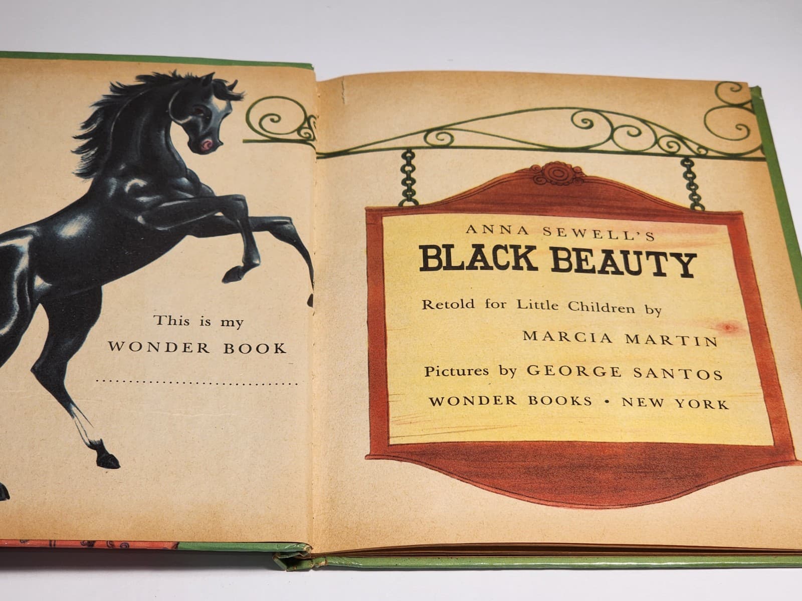 Black Beauty Retold For Little Children 1952 Wonder Book Illustrated 4