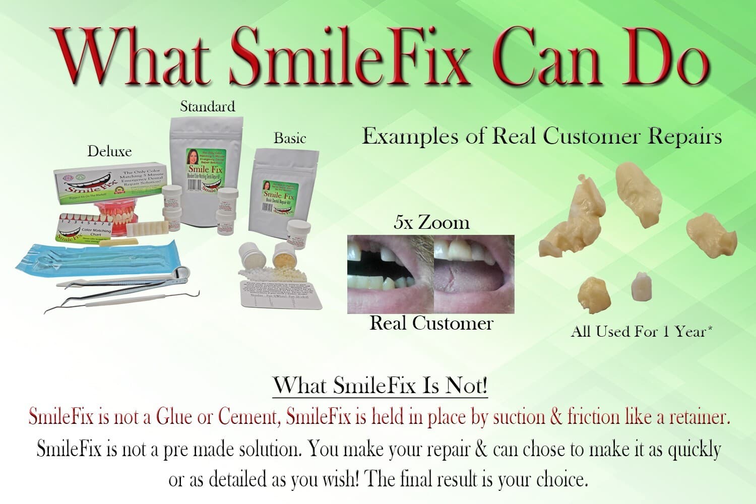 SmileFix Color Matching Deluxe Dental Repair Kit - Replace Missing or Broken ... 5