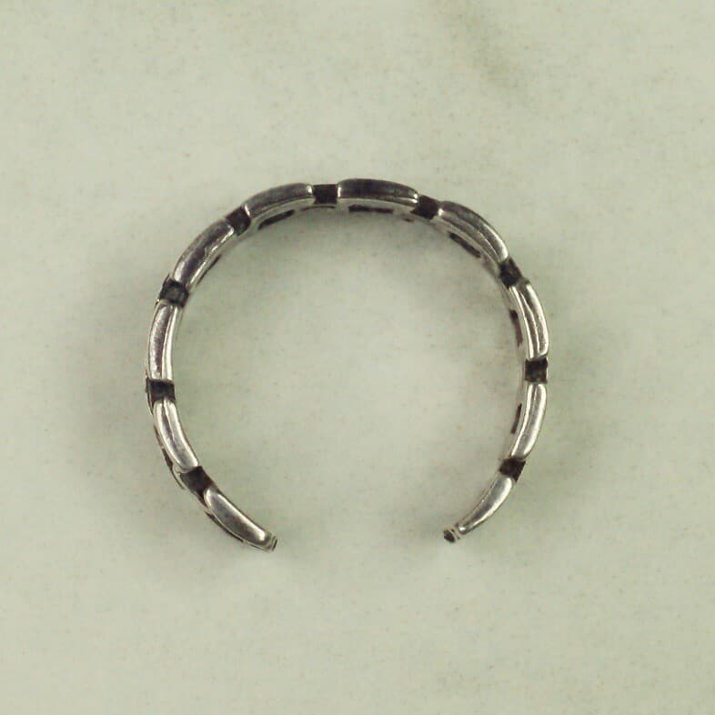 Sterling Silver Panther Link Toe Ring Size 4.75 Adjustable 6