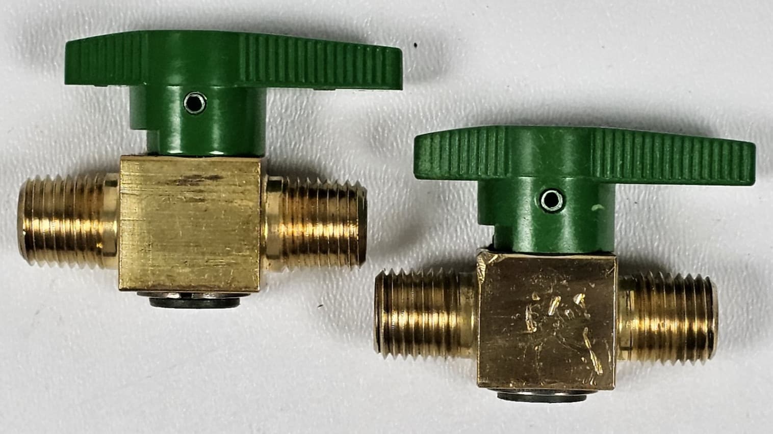 Lot of 2  1/4" MNPT Brass Quarter Turn Plug Valve Swagelok Nupro B-4P4T2 2