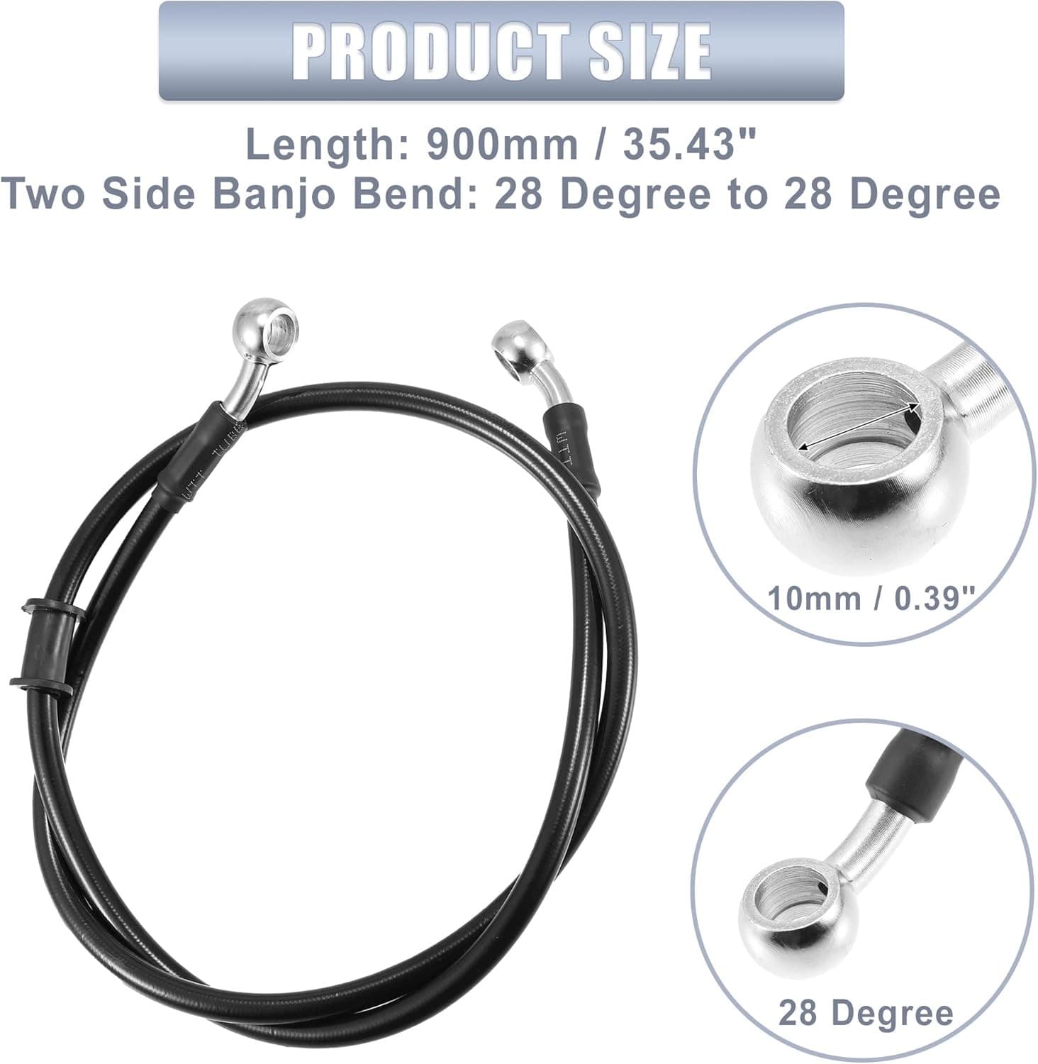 Motorcycle Brake Line, Stainless Brake Hose, Motorcycle Braided Steel Brake Clut 4