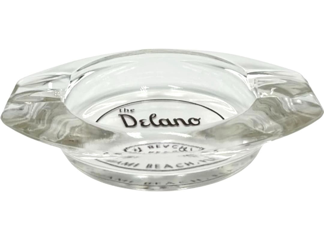 Vintage The Delano Hotel Miami Beach Glass Ashtray 3