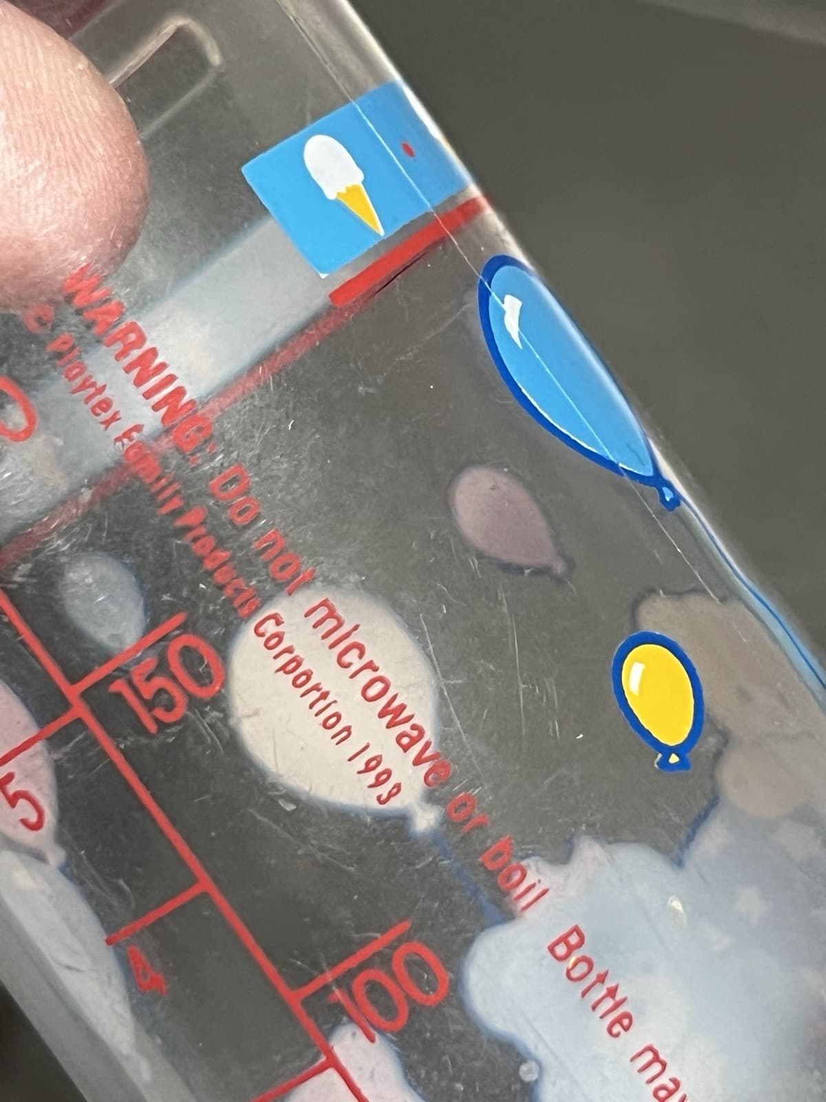 Playtex Patterns Vintage Drop in Disposable Nurser Baby Bottles Lot Of 4 3