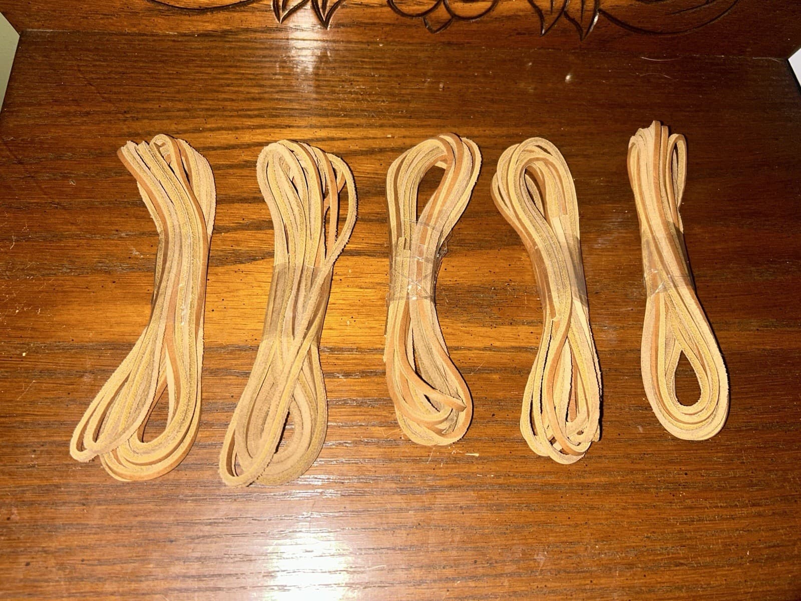 Baseball/Softball Leather Bulk Glove Laces 10-pack 1/8" x 72" Brown