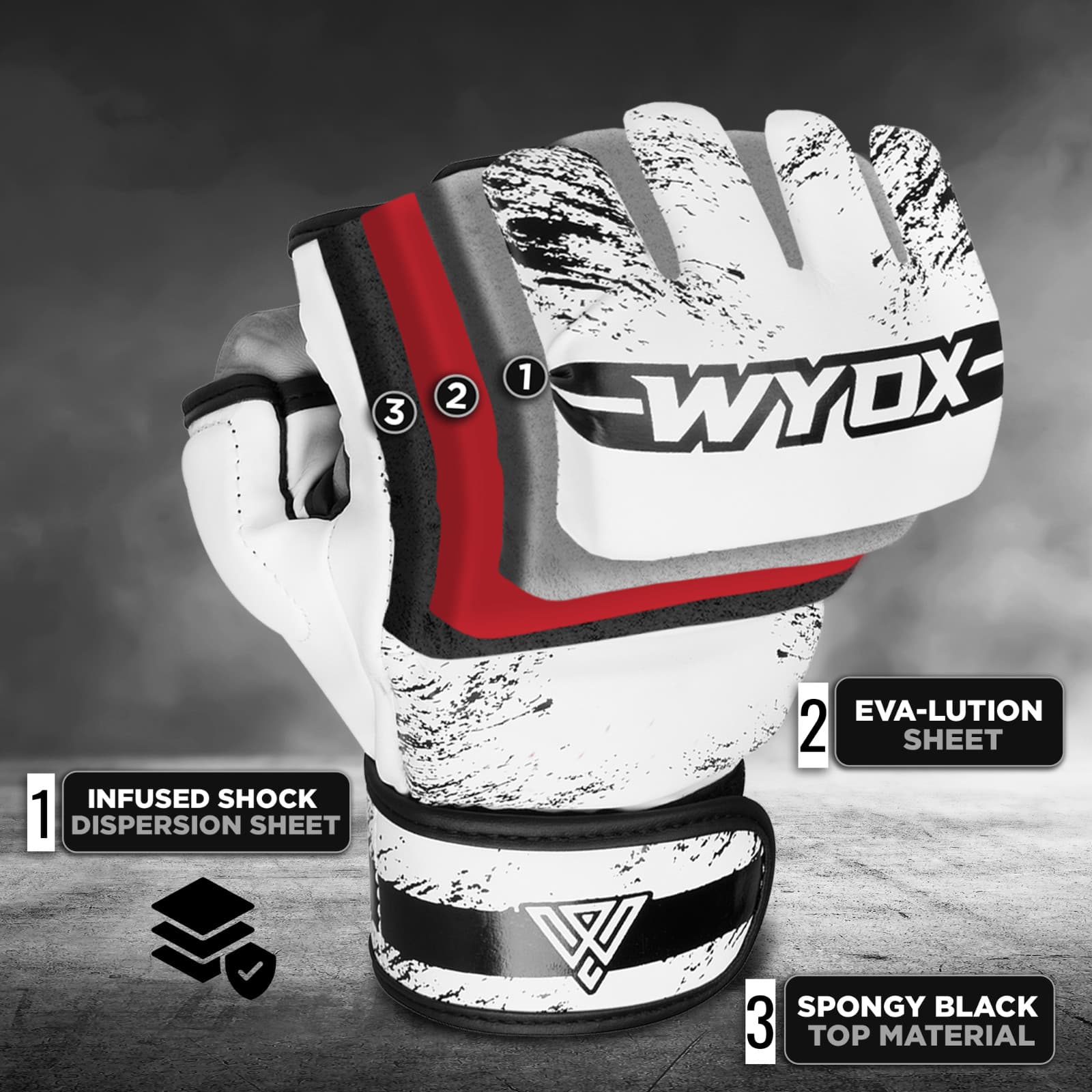 WYOX MMA Glove,MMA Sparring Gloves Men for Kickboxing, Workout Black Friday Deal 3