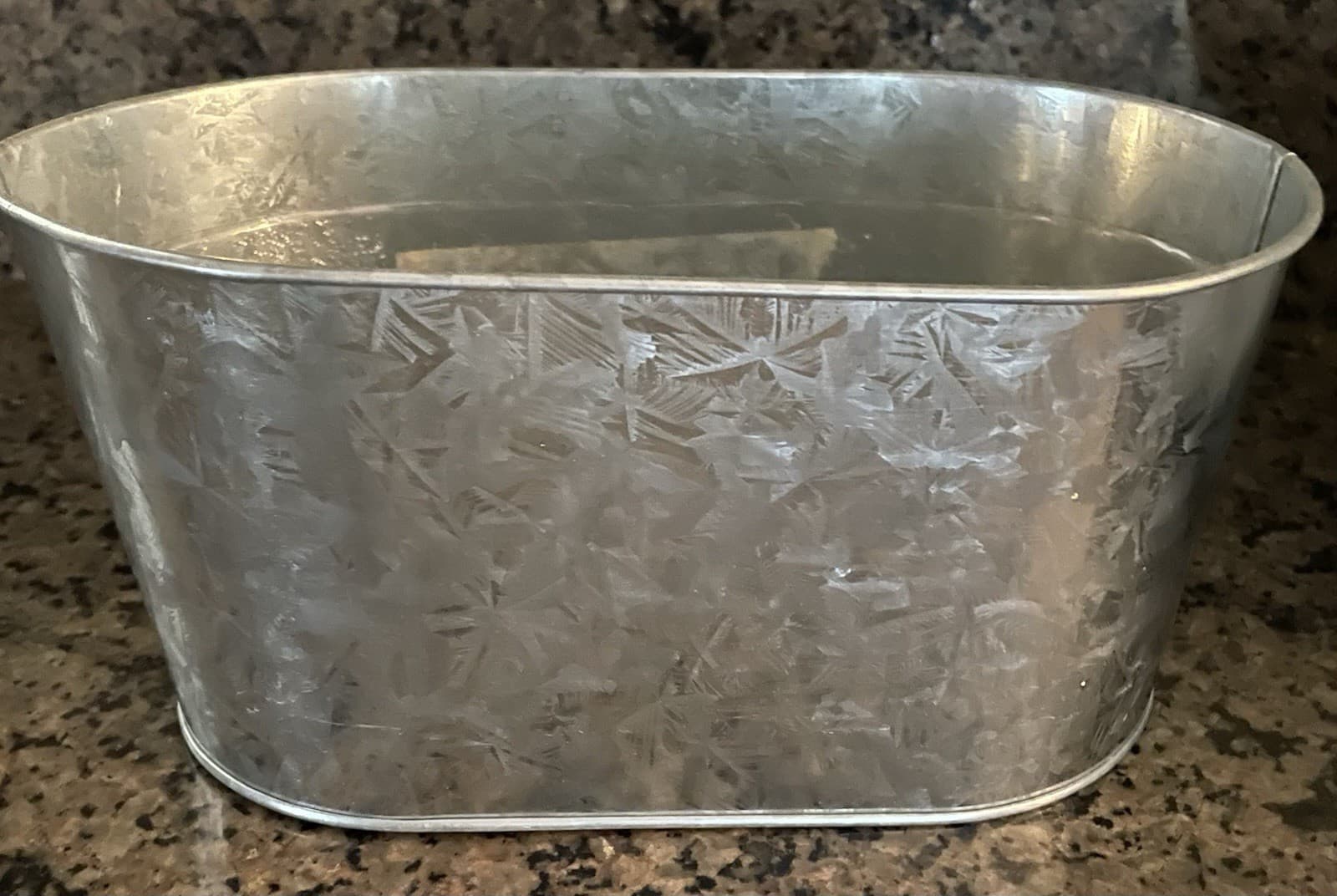 COKE Tin Oval Tub With Liner Coca-Cola Emblem Galvanized Metal 9” X 5” Gift etc 4