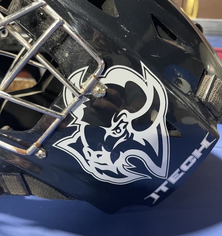 Buffalo Sabres Itech Pro Authentic Used F/S Goalie Mask 5