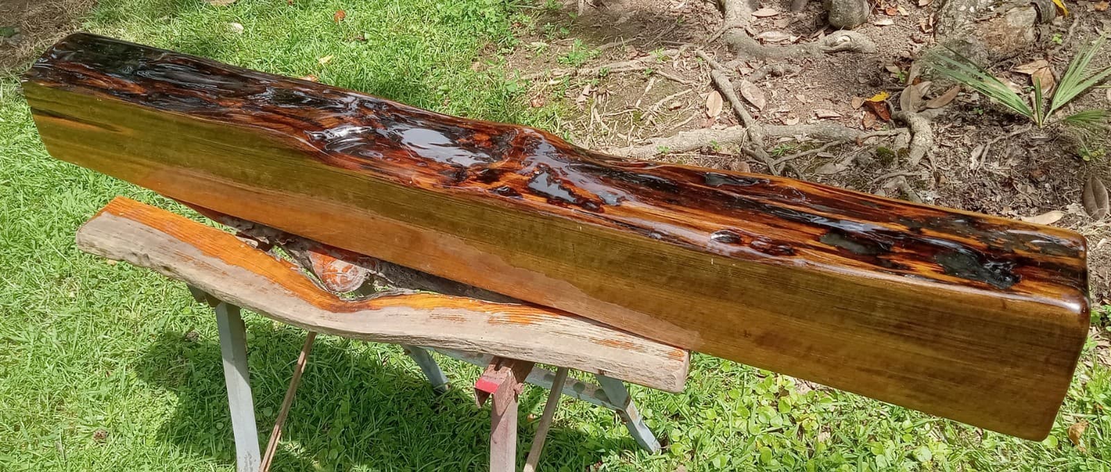 Carbon Dated to 1300 AD 54"X7"X5" Quartersawn Mantel Sinker Cypress  Rustic Wood 2