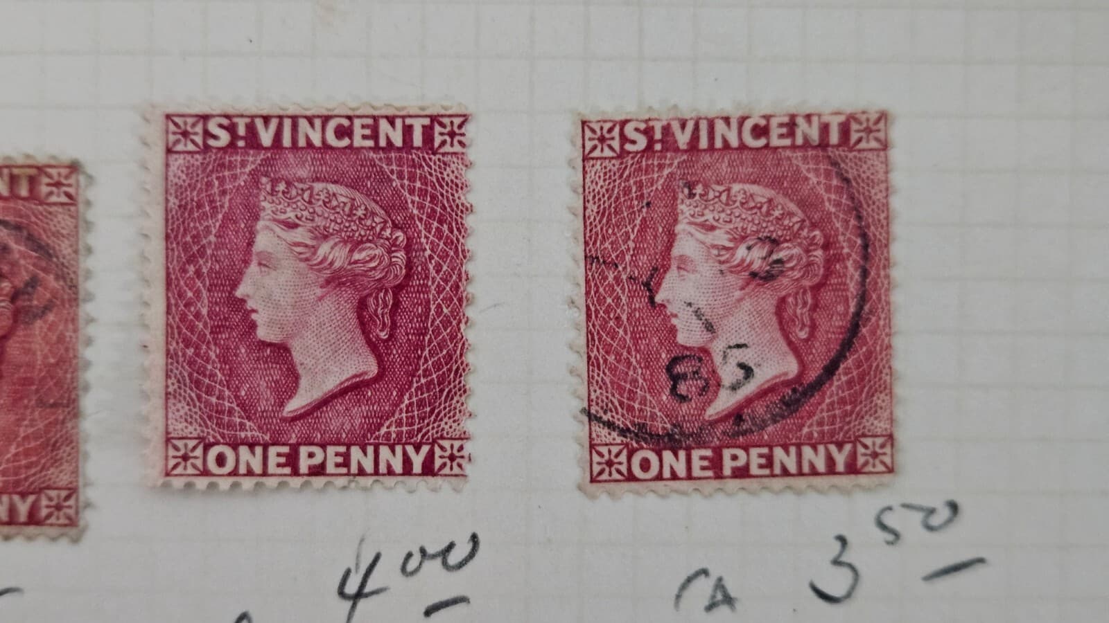 1862-1897  British Colonies, ST. Vincent QV Mint (MH) & Used Selection (22) 3