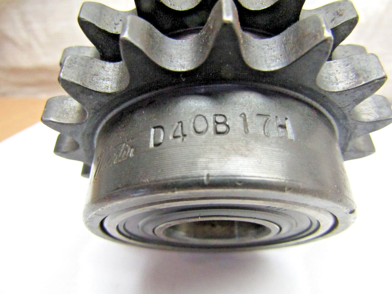 Martin Idler Sprocket D40B17H #40 Double 17 Hardened Teeth 20mm Bearing Bore 3