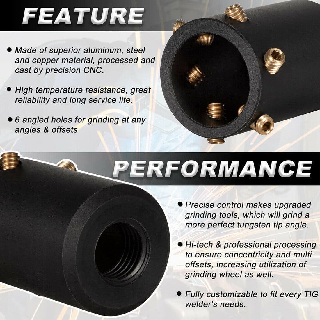 Tungsten Sharpener Grinder Electrode Sharpener Grinder Head TIG Welding Tool 5