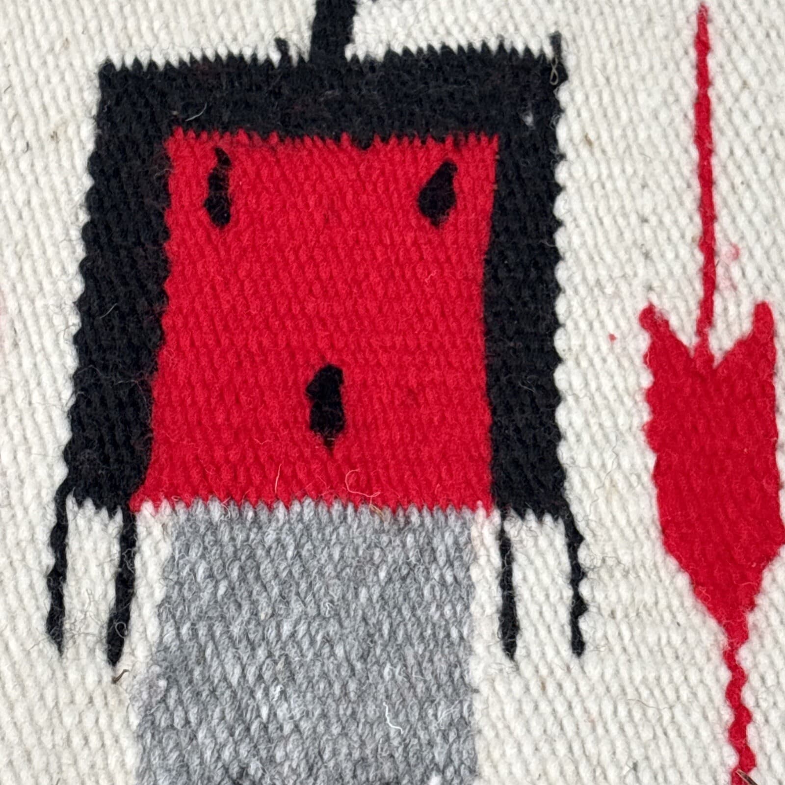 Vintage Reproduction of Navajo Ceremonial Yei Rug 30" x 60" 3