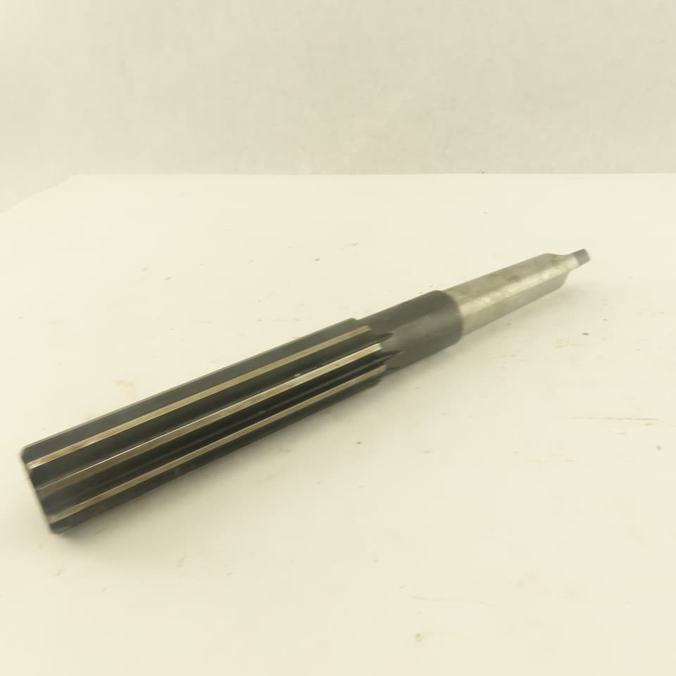 1" Straight 10  Flute Reamer Morse Taper MT3 Shank 5" Flute Length 4